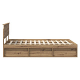 Bed Frame Artisian Oak 140 x 200 cm Engineered wood 3407885