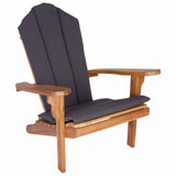 Garden Adirondack Chair Natural Solid Teak Wood 42041357