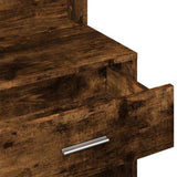 Dressing Table with Cabinet Smoked Oak 80x35x132 cm 848238