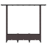 Raised Bed with Trellis and Roof Brown 164 x 40 x 127 cm PP 3423112