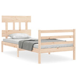 Bed Frame without Mattress 90x200 cm Solid Wood 3195141