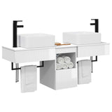 Bathroom Furniture Set 3 pcs High Gloss White Engineered Wood 3405601