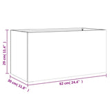 Planter Black 62x30x29 cm Steel 841589