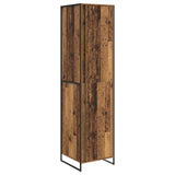 Warderobe with Door Old Wood 50 x 50 x 200 cm Engineered Wood 3403020