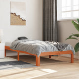 Bed Frame without Mattress Wax Brown 75x190 cm Small Single Solid Wood Pine 844163
