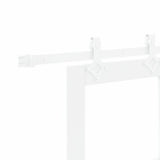 Sliding Door White 78 x 202 cm Solid Pine Wood and Glass 3332216