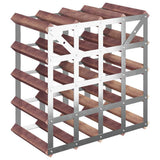 Wine Rack for 20 Bottles Brown Solid Wood Pine 340892