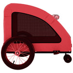 ZNTS Pet Bike Trailer Red Oxford Fabric and Iron 93978