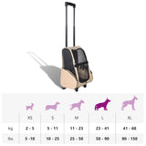 ZNTS Foldable Multipurpose Pet Trolley Beige 170192