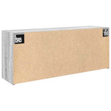 Bathroom Wall Cabinet Grey Sonoma 100x25x40 cm Engineered Wood 860108
