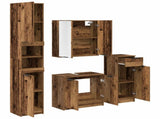 Bathroom Furniture Set 4 pcs Old Wood Engineered Wood 3415801