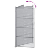 Garden Gate 85 x 174 cm Stainless Steel Silver Lockable 3402585