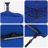 Umbrella 249 x 249 x 250 cm Polyester and Aluminium Azurblau 42003404