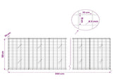 Gabion with 5 mm Wire and 10x10 cm Mesh 350x20x100 cm 3465025
