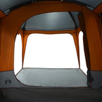 ZNTS Family Tent with Porch Dome 9-Person Grey and Orange Waterproof 4009586