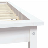 820537 Bed Frame without Mattress White 120x200 cm Solid Wood