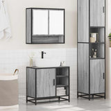 2 Piece Bathroom Furniture Set Grey Sonoma Engineered Wood 3300938