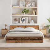 Bed Frame Old Wood 203 x 185 x 70 cm Engineered Wood 3378499