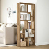 Room Divider Bookcase Artisan Oak 67x25x161.5 cm Engineered Wood 858083