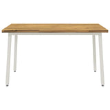 120 x 90 x 75 cm Solid Acacia Wood White Rectangular 937550
