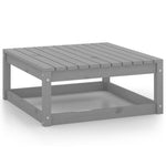 ZNTS 4 Piece Garden Lounge Set Grey Solid Pinewood 3075326