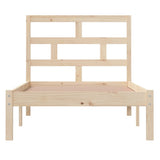 Bed Frame Natural Pine Solid Pine Wood Single Simplistic 3101183