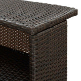 Garden Bar Table Brown 120x55x110 cm Poly Rattan 313467