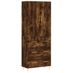 Highboard Smoked Oak 69.5x34x180 cm Engineered Wood 3195840