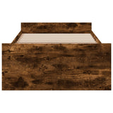 Bed Frame with Drawers without Mattress Smoked Oak 90x200 cm 3280339