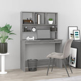 Desk with Shelves Grey Sonoma 102x45x148 cm Engineered Wood 823006