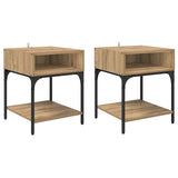 Bedside Table 2 pcs Artisan Oak 40 x 40 x 50 cm Engineered Wood 881815