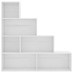 Book Cabinet/Room Divider White 155x24x160 cm Engineered Wood 800657