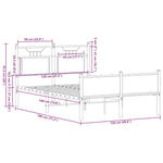 Bed Frame without Mattress Brown Oak 120x190 cm Small Double Engineered Wood 4107031