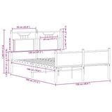Bed Frame without Mattress Brown Oak 120x190 cm Small Double Engineered Wood 4107031