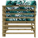 Corner Sofa with Cushions Impregnated Wood Pine 825659