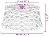 Ceiling Lamp Shade Brown 45x28 cm Wicker 364378