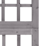 6-Panel Room Divider/Trellis Solid Fir Wood Grey 242.5x180 cm 316489