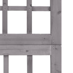 5-Panel Room Divider/Trellis Solid Fir Wood Grey 201.5x180 cm 316488