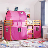 Bunk Bed without Mattress Pink 90x190 cm Single Solid Wood Pine 3284041
