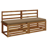 2-Piece Bench Cushions SOEST 2 pcs 100% Polyester Taupe 949423