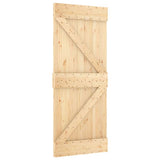 Sliding Door with Hardware Set 85x210 cm Solid Wood Pine 3203123