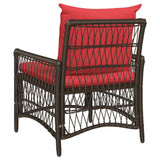 Garden Chair with Cushion Brown 73 x 61 x 77 cm Poly Rattan 42006223