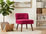 Slipper Chair Wine Red Velvet 42050517