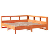 Bookcase Bed without Mattress Wax Brown 180x200 cm Solid Wood Pine 3324414