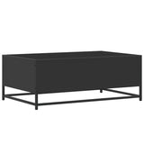 ZNTS Coffee Table Black 90x57x35 cm Engineered Wood and Metal 848754