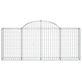 Arched Gabion Baskets 11 pcs 200x30x80/100 cm Galvanised Iron 3146098