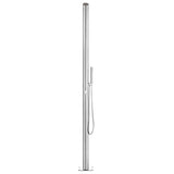 ZNTS Garden Shower with Grey Base 225 cm Stainless Steel 3070785