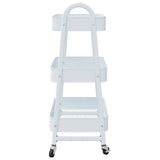 Storage Trolley 3-Tier White 42x41.5x77 cm Steel 4012382