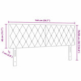 Headboard with Headboard Dark Grey 144 cm Faux Leather 42007088