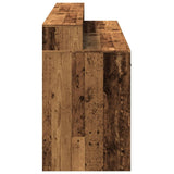 Desk with LED Lights Old Wood 160x55x91 cm Engineered Wood 3309436
